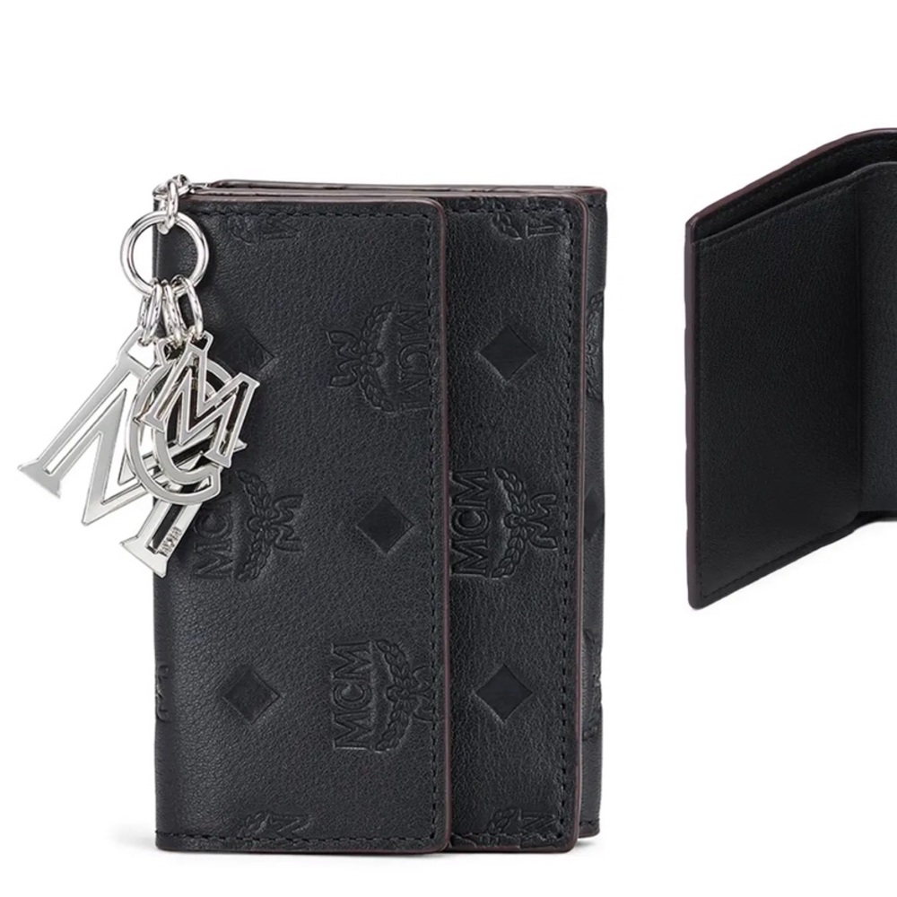 MCM Klara Monogrammed Leather Wallet
